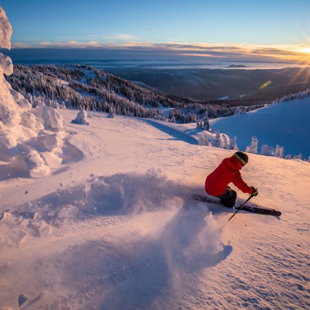 Skier at Sun Peaks Resort, BC (©Sam Egan)